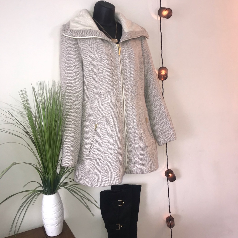 Kensie Wool Blend Coat with Gold Hardware